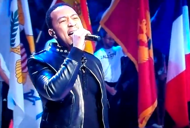 John Legend sings The Star Spangled Banner live